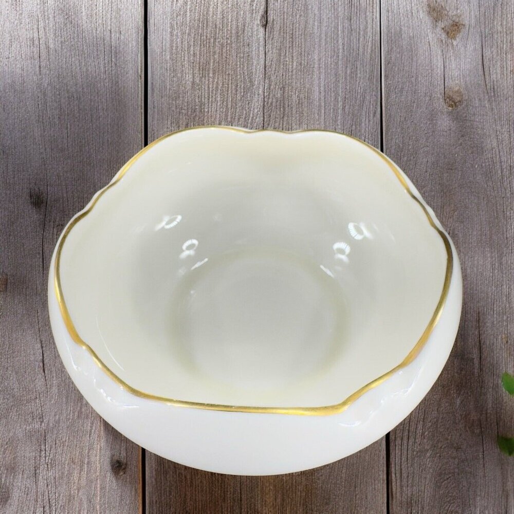 Vintage Pickard Hand Decorated Fine Porcelain Dish Bowl With Gold‎ Edges USA VTG